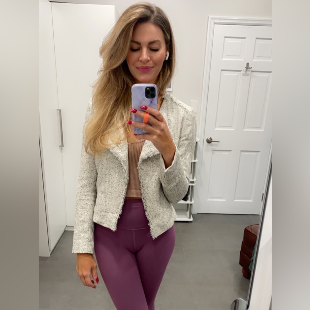 LOFT Outlet Open-Front Tweed Blazer